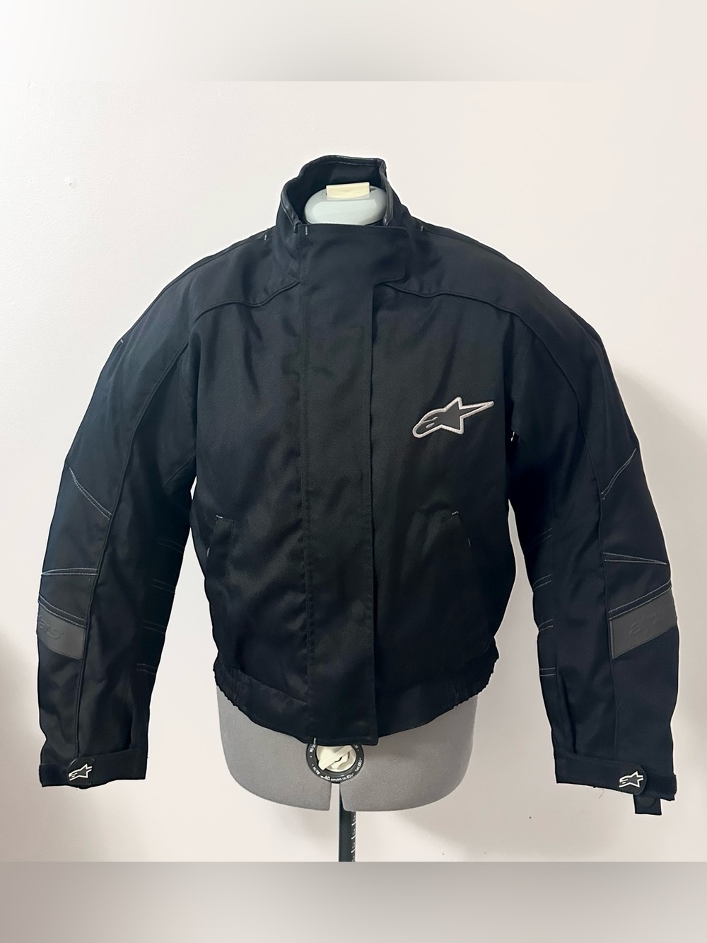 Alpinestars Men's Black Textile Motorcycle Jacket with Reflective Logo